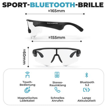 Smarte Fahrradbrille mit Bluetooth: Elektronisch, Selbsttönend & Polarisiert