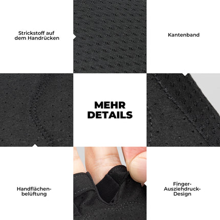 ROCKBROS Fahrrad Handschuhe Halbfinger rutschfest Stoßdämpfende Sommer