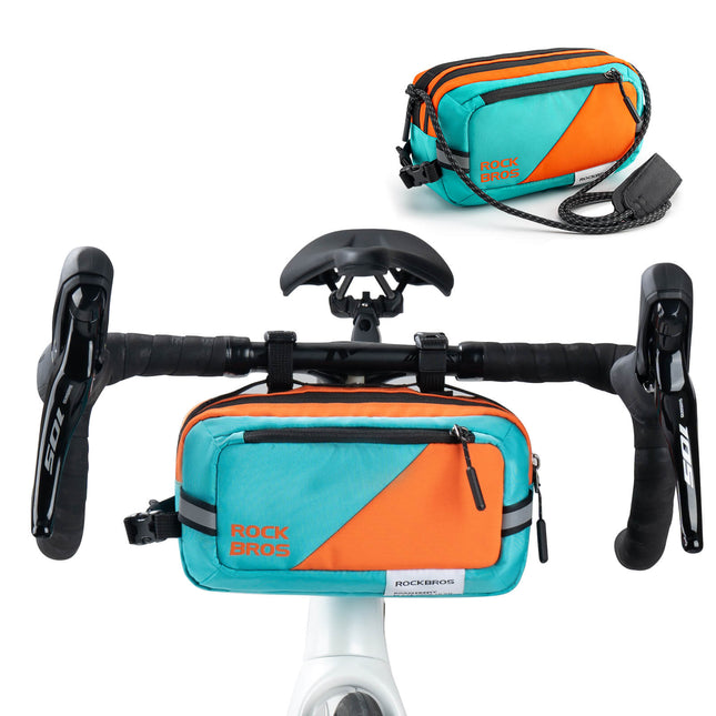 ROCKBROS Fahrrad Lenkertasche Fahrradtasche mit Schultergurt 2,5L Umhängetasche
