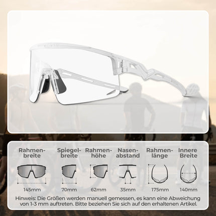 Winddichte Selbsttönende und Polarisierte Radbrille