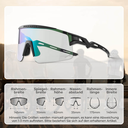 Winddichte Selbsttönende und Polarisierte Radbrille
