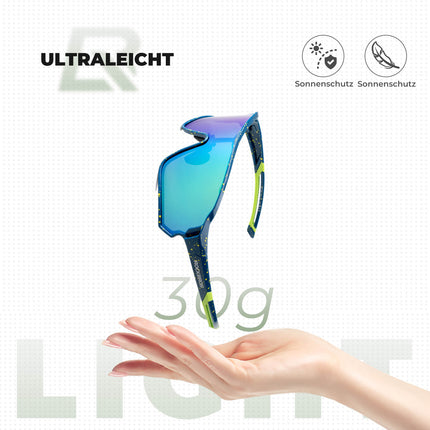 Federleichte Polarisierte Fahrradbrille (UV400)
