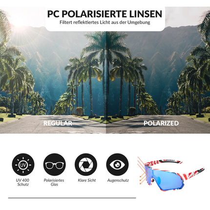 Federleichte Polarisierte Fahrradbrille (UV400)