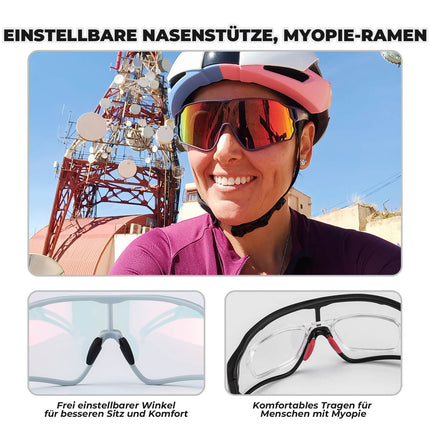 Selbsttönende Fahrradbrille mit Integriertem UV400-Schutz