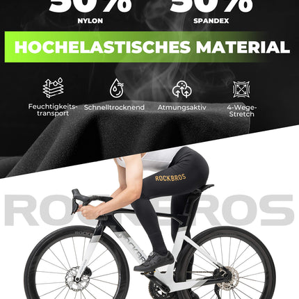 Fahrradhose Lang Gepolstert Nahtlos Schnelltrocknend Herren