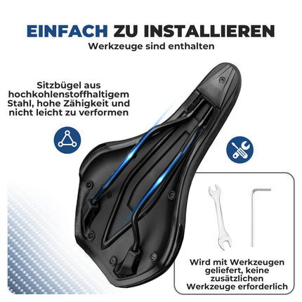 Fahrradsattel Komfortabel Gel mit überzug & Schraubenschlüssel