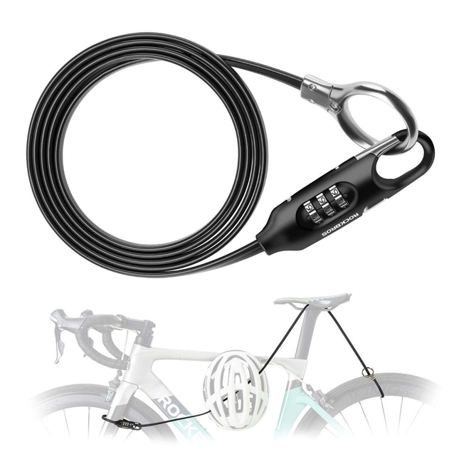 ROCKBROS Fahrradschloss Kabelschloss 150cm mit Zahlencode Anti-Diebstahl