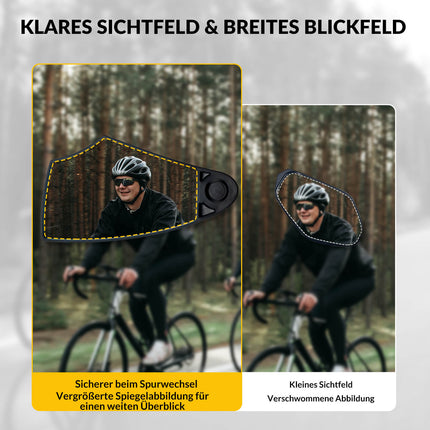 Fahrradspiegel Rückspiegel 360°Drehbar Klappbar für Lenker 20–23mm