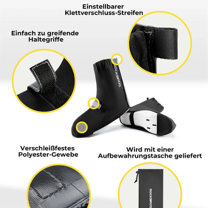Fahrradüberschuhe Reflektierend Wasserdicht mit Klettverschluss