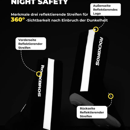 Fahrradüberschuhe Reflektierend Wasserdicht mit Klettverschluss