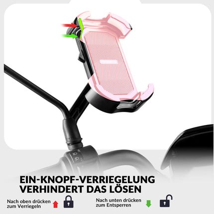 Handyhalterung Fahrrad Handyhalter Motorrad 360° Drehbar für 4,7-7,0 Zoll
