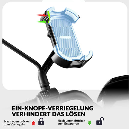 Handyhalterung Fahrrad Handyhalter Motorrad 360° Drehbar für 4,7-7,0 Zoll