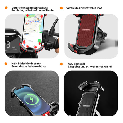 Handyhalterung Fahrrad Handyhalter Motorrad 360° Drehbar für 4,7-7,0 Zoll