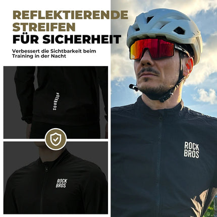 Herren Leichte Fahrradjacke Atmungsaktiv Frühling