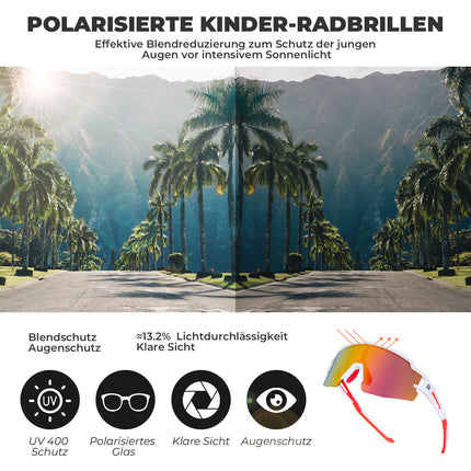 Polarisierte Sport- und Fahrradbrille für Kinder