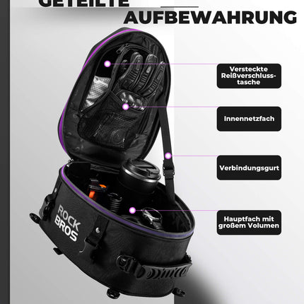 Motorrad Hecktasche Gepäcktasche 12,5L für Rücksitz