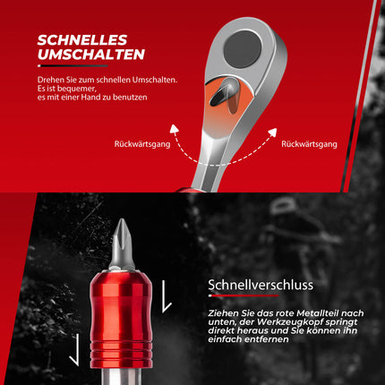 ROCKBROS Ratschenschlüssel Set 1/4 Zoll Mini Reparatur Werkzeug