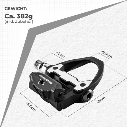 SPD Pedale Einstellbarer Spannung inkl. Cleats für Rennrad Wettkampf