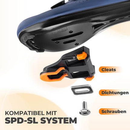 SPD Pedale Einstellbarer Spannung inkl. Cleats für Rennrad Wettkampf