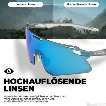 Aerodynamische und Windabweisende Sportbrille