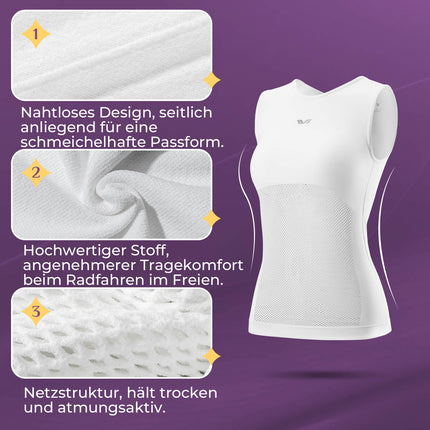 TVI Damen Ärmellos Radtrikot Fahrradweste Sommer