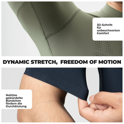 Radtrikot Kurzarm Herren, Atmungsaktives schnelltrocknendes Rennrad Trikot