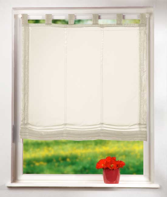 Raffrollo Voile »UNI« mit Schlaufen transparent 61008