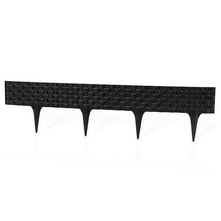 Rasenkante - 3er-Set - Rattan-Optik - Insgesamt 2,46 m