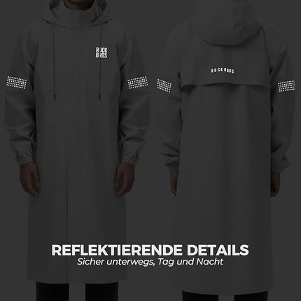 Regenjacke Wasserdichte Atmungsaktiv Regenponcho Regenmantel Windjacke