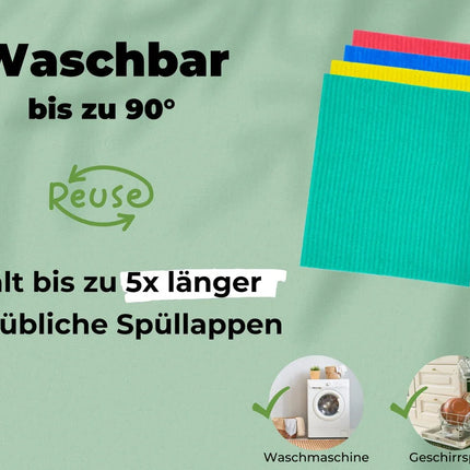 8x Power Putzlappen bunt - waschbare Haushaltstücher