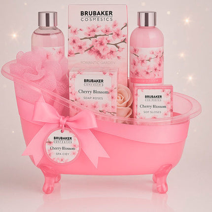 Wellness Geschenkset, 7-teilig, Dusch-Beauty-Set in dekorativer Badewanne