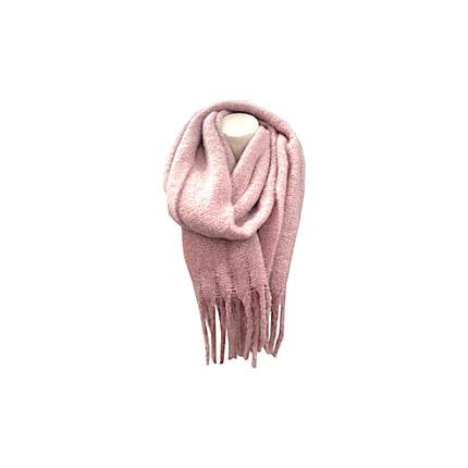 Winter Damen Schal » Winterschal Dread Style einfarbig » Fransenschal 180 x 50 cm » warmer Damenschal mit dicken Fransen » Hohes Volumen