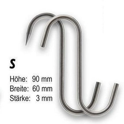 S-Haken Fleischhaken - Räuchernhaken -Verzinkt - verschiedene Varianten