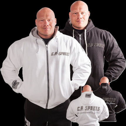 Zip-Hoodie -Unisex- Schwarz / Weiß - C.P. Sports - S15