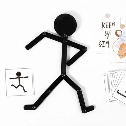 Holz Stick Männer Puzzle - Montessori DIY Board Karten -  Vorschule & Feinmotorik