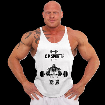 Tank Top - 3xStück / Oder Einzeln +Turnbeutel - Weiß - C.P. Sports - S710