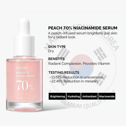 ANUA Peach 70% Niacin Serum