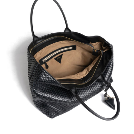 '60' Large Tote Bag with Zip Black