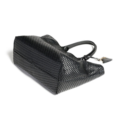 '60' Large Tote Bag with Zip Black