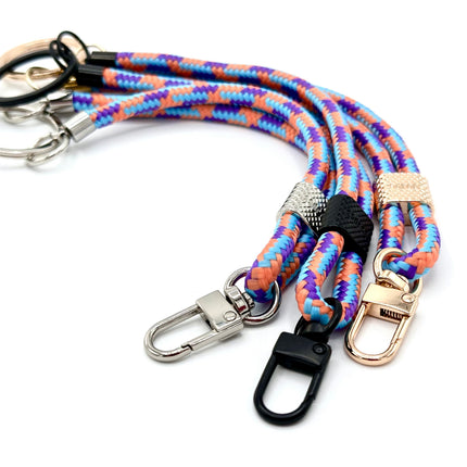 Schlüsselanhänger aus Seil mit Karabiner Coral Mix