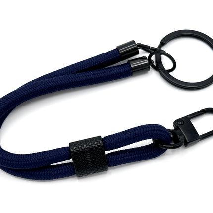 Schlüsselanhänger aus Seil mit Karabiner Dunkelblau