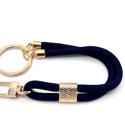 Schlüsselanhänger aus Seil mit Karabiner Dunkelblau