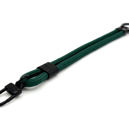 Schlüsselanhänger aus Seil mit Karabiner Dunkelgrün