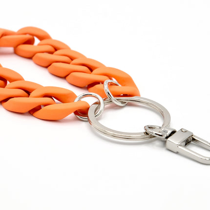 Schlüsselanhänger mit Karabiner "RUBBER EDITION" Orange Matt