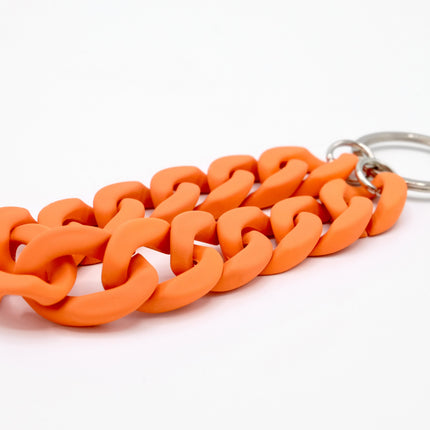Schlüsselanhänger mit Karabiner "RUBBER EDITION" Orange Matt
