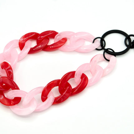 Schlüsselanhänger mit Karabiner Rosa/Rot