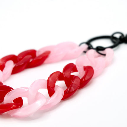 Schlüsselanhänger mit Karabiner Rosa/Rot