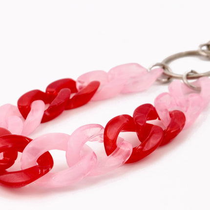 Schlüsselanhänger mit Karabiner Rosa/Rot