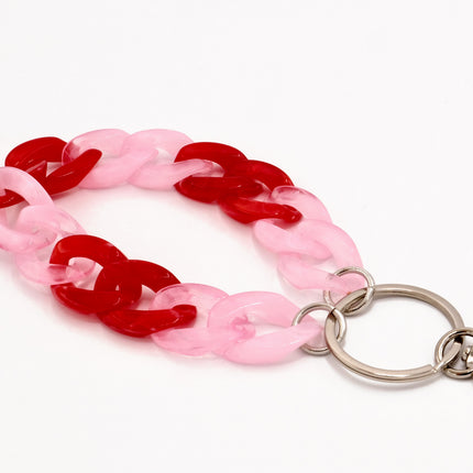 Schlüsselanhänger mit Karabiner Rosa/Rot