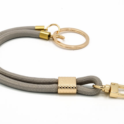 Schlüsselanhänger aus Seil mit Karabiner Schlamm